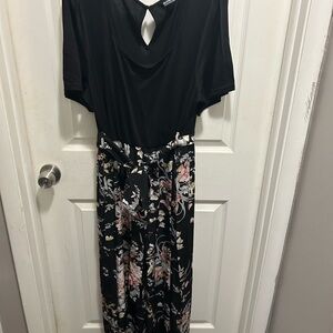 BloomChic Black Floral Jumpsuit